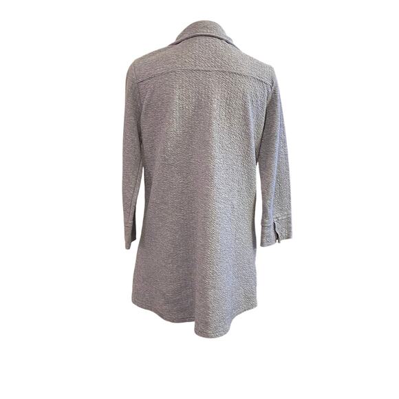 Neon Buddha Small Oversized Chunky Wood Buttons Soft Gray Logo Cardigan Pullover - Picture 4 of 11